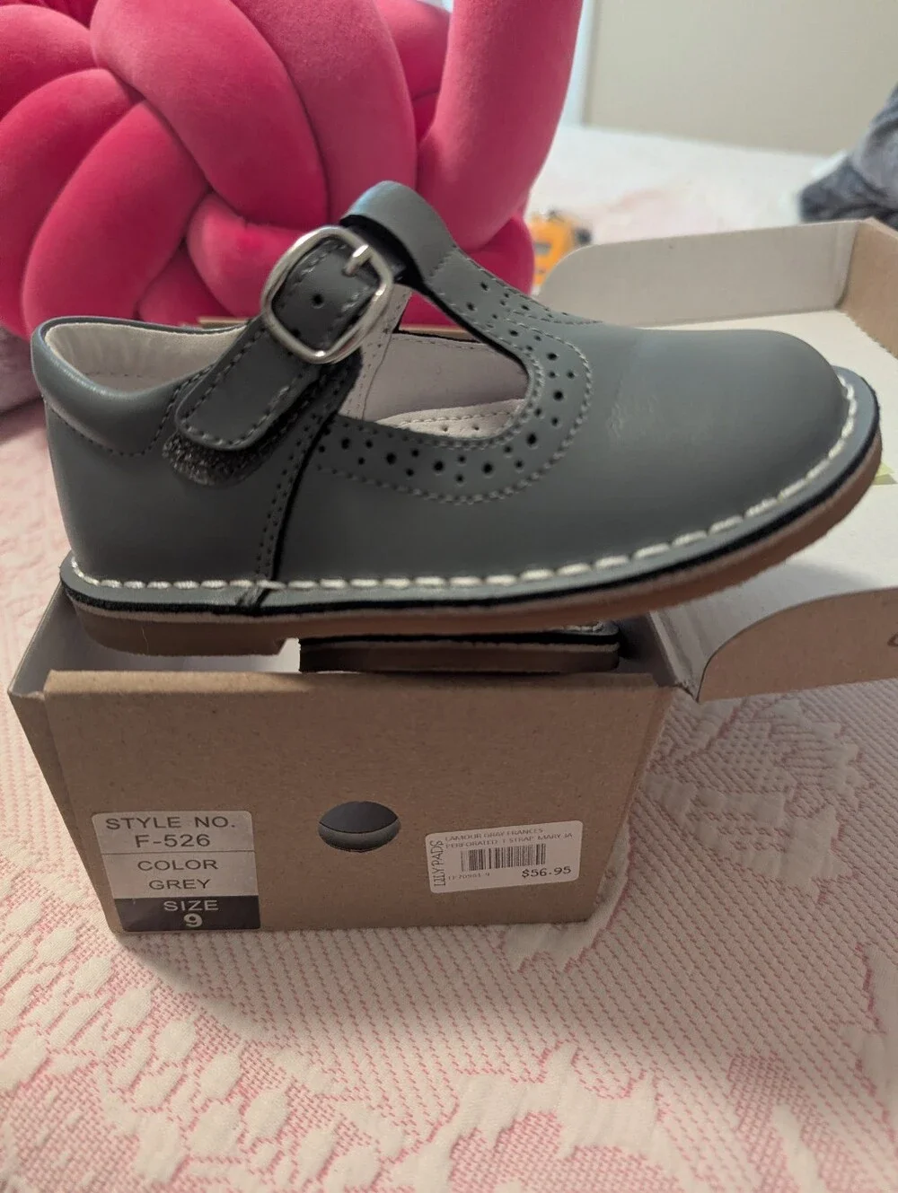 Grey L'amour Girls Shoes Size 9